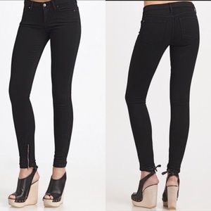 Vince Distressed Ankle Zip Skinny Jeans